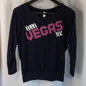 Bella women's size large blue top dolman sleeves